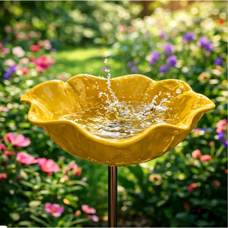 Colorful Metal Flower Stake for Birds, Bees & Butterflies